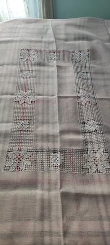 Tovaglia lino ricamata - tovaglia,