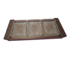 Glass Section Relish Serving