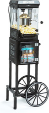 Nostalgia Old Fashioned Bollitore Popcorn Carrello Nero Popper Aria Calda Macchina 