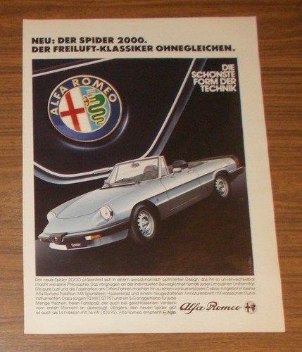 Rara pubblicità alfa romeo - pubblicità,