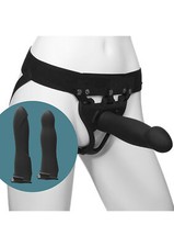 Set di vibratori vaginali anali indossabili fallo vibrante dildo con imbragatura