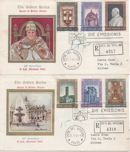 Vaticano 1961 fdc - 1961, golden