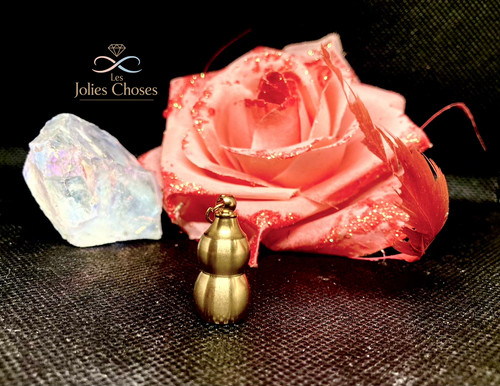 Pendentif laiton gourde - pendentif,