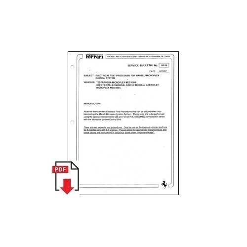 1987 ferrari service bulletin - 1987,