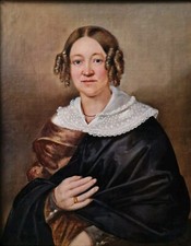 Dipinto Antico Ritratto XIX Secolo  1873