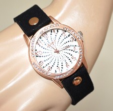 OROLOGIO donna nero oro rosa