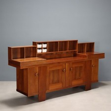 Mobile Credenza Design Silvio Coppola per Bernini Impiallacciato Noce Anni 60