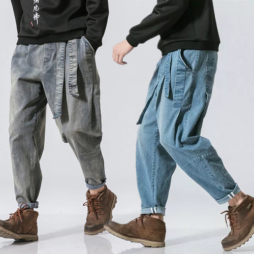 Pantaloni uomo harem denim