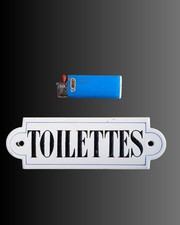insegna smalto bombato anni 50 vintage Francia TOILETTES 