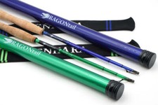 DragonTAIL FoxFIRE Asta Tenkara ibrida in fibra di vetro 3 lunghezze zoom con punta di ricambio