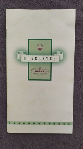 Rolex guarantee 1955 booklet - guarantee,