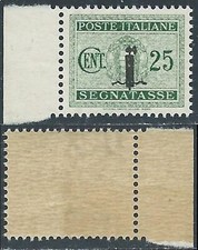 1944 RSI SEGNATASSE 25 CENT GOMMA BICOLORE NO LINGUELLA - RDB3-3