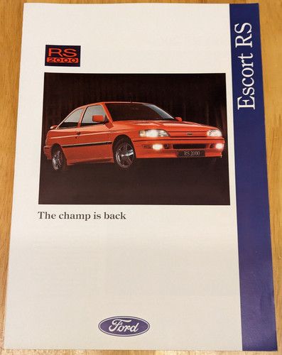 Brochure ford escort rs2000 - brochure,