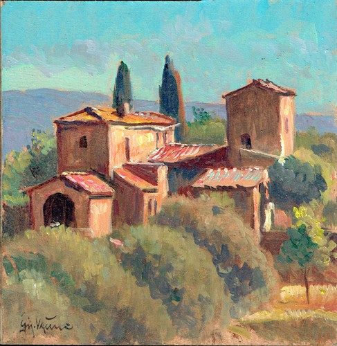 Dipinto tavoletta toscana - dipinto,