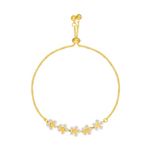 Bracciale fiori zirconi - bracciale, di