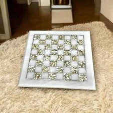 Scacchiera centro marmo bianco