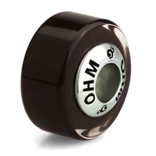 New Jewelry Ohm Beads Black Coffee Sterling Silver and Glass Bead