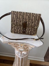 RARA BORSA A TRACOLLA FIRMATA BARTOLOMEI ROMA MARRONE TELA PELLE