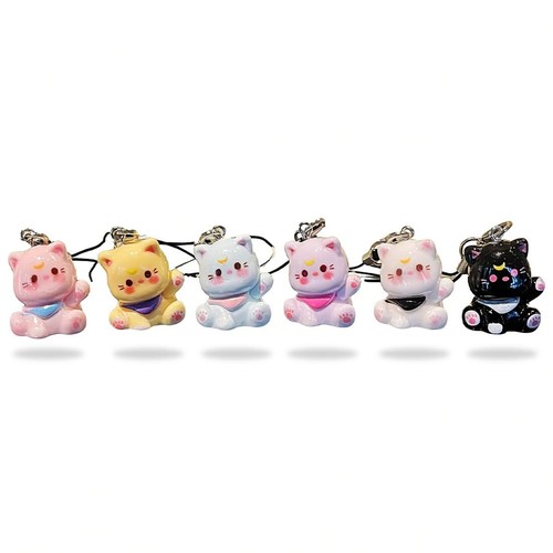 Portachiavi gatto set 6 - portachiavi, gatto,set