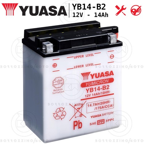 Batteria yuasa yb14 - yb14-b2, 12v