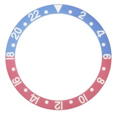 INSERTO LUNETTA SBIADITO PER ROLEX VINTAGE GMT 16700 16710 16713 16718 16760 BLU/ROSSO