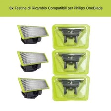 3 Lamette Lame per Philips OneBlade –  Ricambi compatibili x One Blade