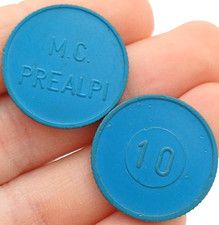 M.C. PREALPI 10 LIRE  GETTONE  / BUONO D'ACQUISTO - ANNI '70