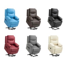 HOMCOM Poltrona Relax Elettrica Alzapersona e Reclinabile 160° Similpelle