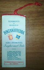 TENIMENTI DI BAROLO E FONTANAFREDDA - PICCOLA BROCHURE PUBBLICITARIA - VINO WINE