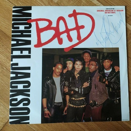 Michael jackson autografo - lp,