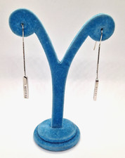 Gucci Orecchini Oro Bianco 18 Kt E Diamanti Princess 0.50 Ct