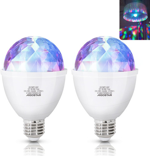 Lampadina rgb led e27 rotante - lampadina, e27,rotante