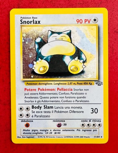 Lotto carte pokemon snorlax - carte,