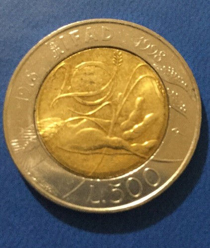 500 lire bimetalliche 1998 - ,