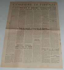 GIORNALE CORRIERE DI FIRENZE  N° 9/1944 SECONDA GUERRA MONDIALE R.S.I.