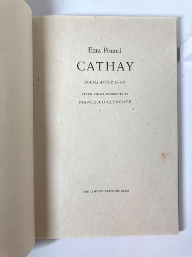 Ezra pound cathay 1992 lec - ezra,