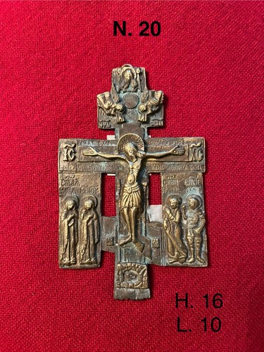 Icona antica croce - croce, russa