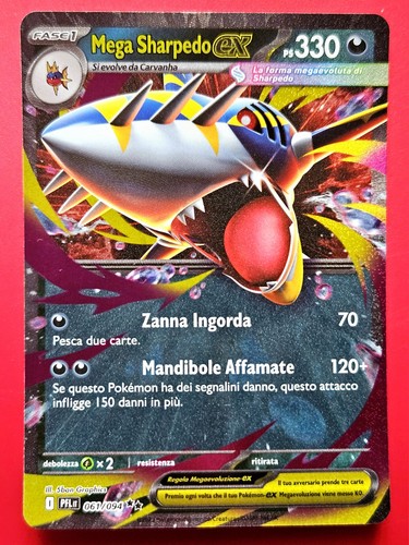 Carta pokemon mega sharpedo - pokemon,