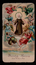 C4 SANTINO HOLY CARD   SANTA ROSA DA VITERBO - VITERBO CROMO