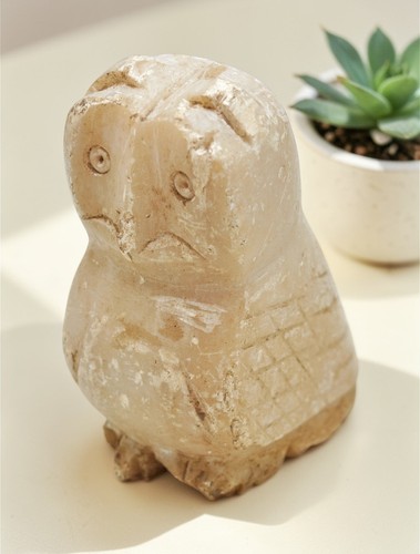 Vintage bianco marmo gufo - vintage,