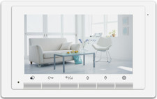 2 FILI BUS 7" VIDEOCITOFONO MONITOR DT17 BIANCO GUIDA MENU TEDESCO