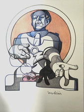 Floriano BODINI (1933 - 2005) Opera Litografia Bolaffi Arte " RETORICA" Firmata