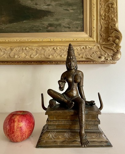 Antica grande statua bronzo