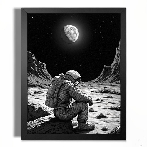 Poster astronauta solitario - poster,