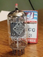 Lotto tubi 12AX7 Telefunken Berlin piastra liscia punta rossa MaxiPreamp2/TV7 testati (1)