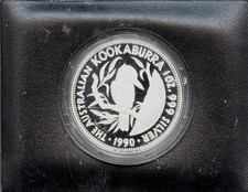Kookaburra 1990 $5 argento