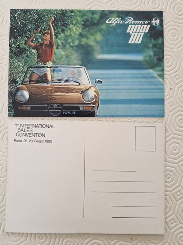 Cartolina alfa romeo spider - cartolina,