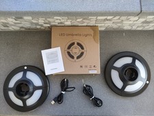 N°2 LAMPADA SENZA FILI DA OMBRELLO _ 2 livelli di luminosità, 36 LED _ 220 LUX