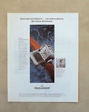 E722- Advertising Pubblicità -1997- JAEGER LE COULTRE OROLOGIO REVERSO DUOFACE