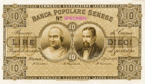 Italia lire banca - 10,